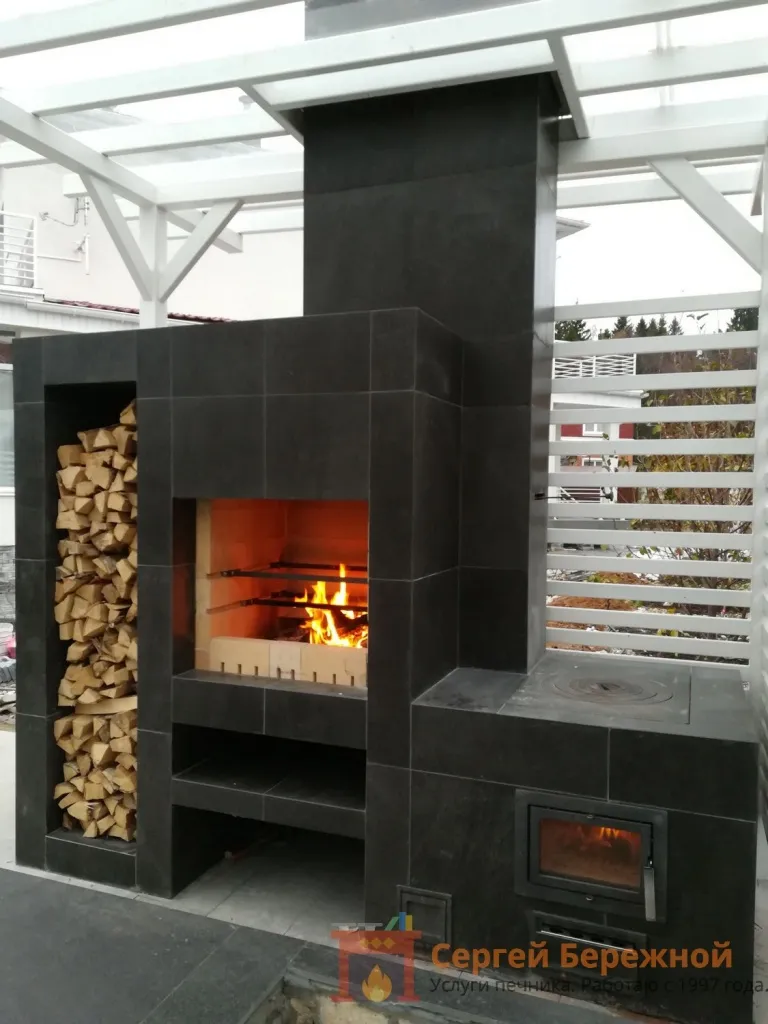 Фото барбекю №10 «Мечта» с дровяником