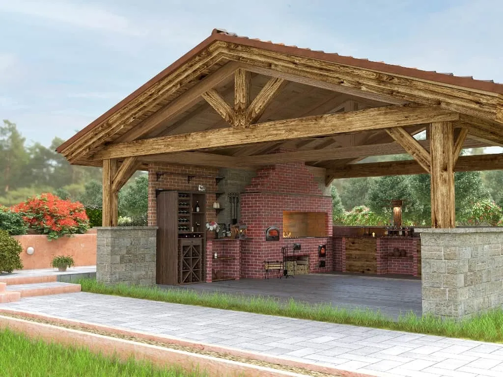 Изображение Барбекю из кирпича Фото Барбекю из кирпича