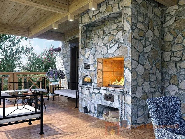 Барбекю комплекс из кирпича №21 «Истра»