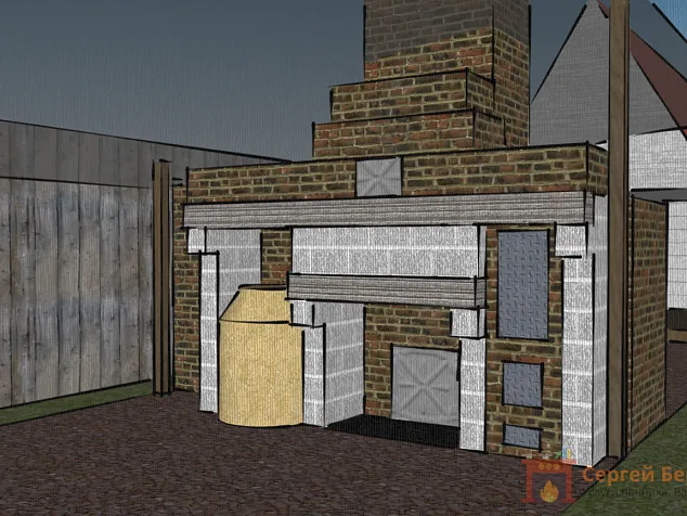 Фото Проект барбекю из кирпича Эскиз 48