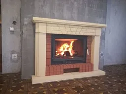 Монтаж каминной топки №12