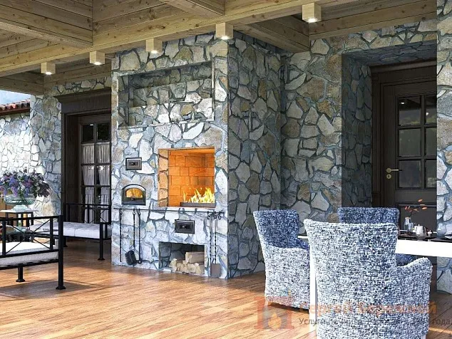 Барбекю комплекс из кирпича №21 «Истра»