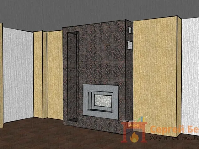 Монтаж каминной топки №13