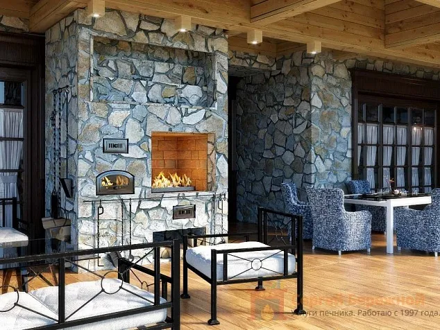 Барбекю комплекс из кирпича №21 «Истра»