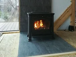 Монтаж каминной топки №10