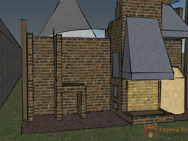 Фото Проект барбекю из кирпича Эскиз 49