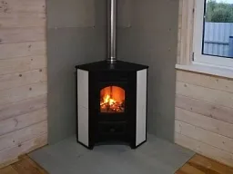 Монтаж каминной топки №9