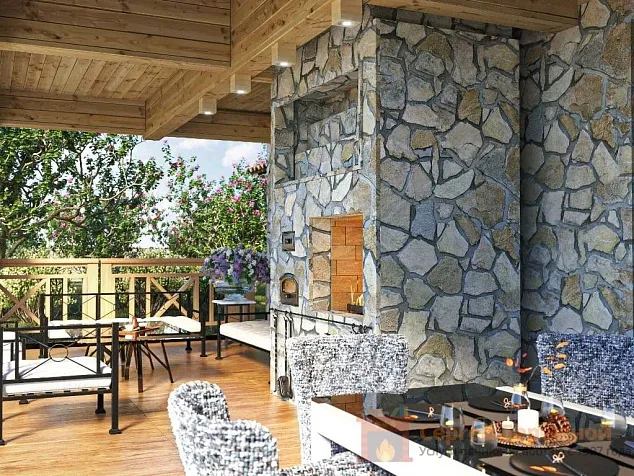 Барбекю комплекс из кирпича №21 «Истра»