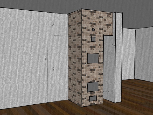 Печь отопительно-варочная №6