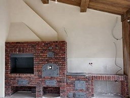 Фото Барбекю комплекс с грилем и мангалом для дома