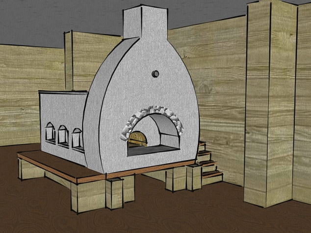 Русская печь №5 с нижним прогревом