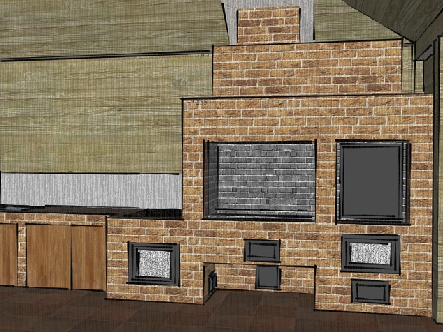 Кирпичный комплекс барбекю №35 «Руза Хутор»