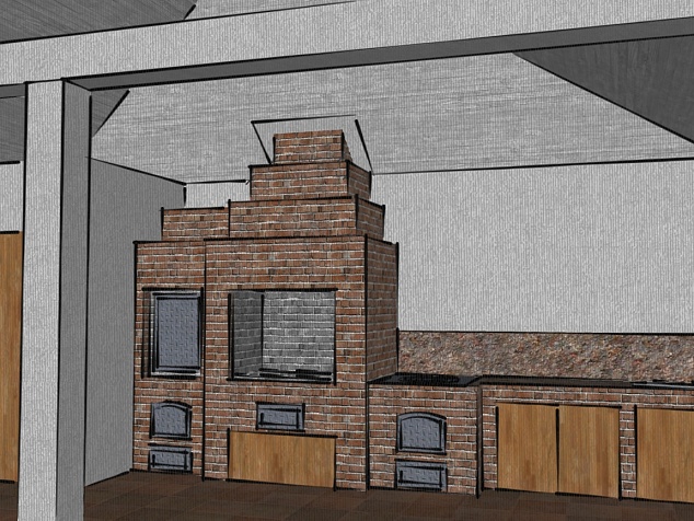 Кирпичный комплекс барбекю №35 «Руза Хутор»